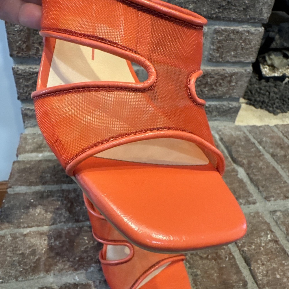 Dolce Vita Womens Sandals Orange Mesh Open-Toe Slide Square Toe Size‎ 6.5 #225 - Picture 15 of 16